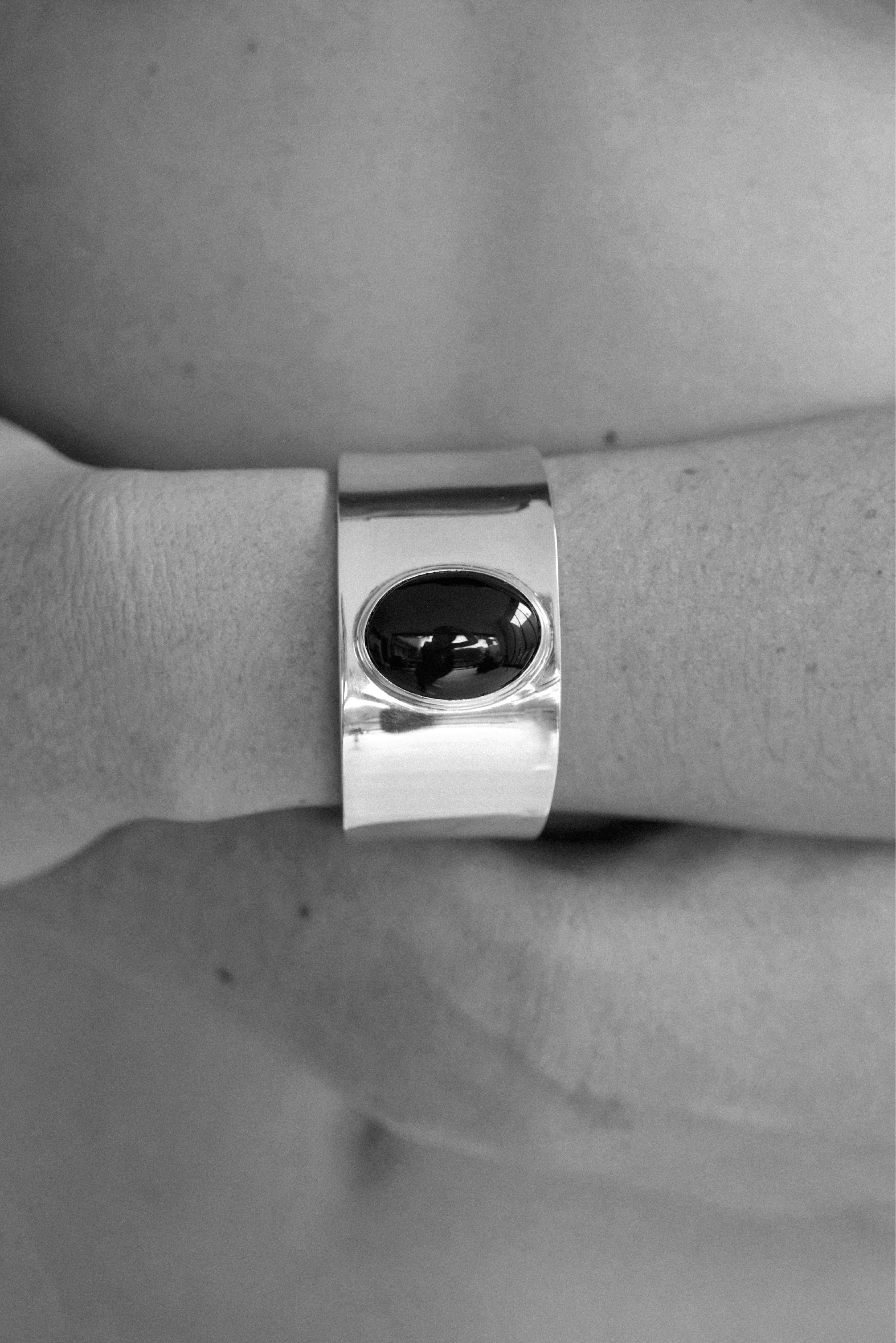 Carnelian Sterling Silver Cuff